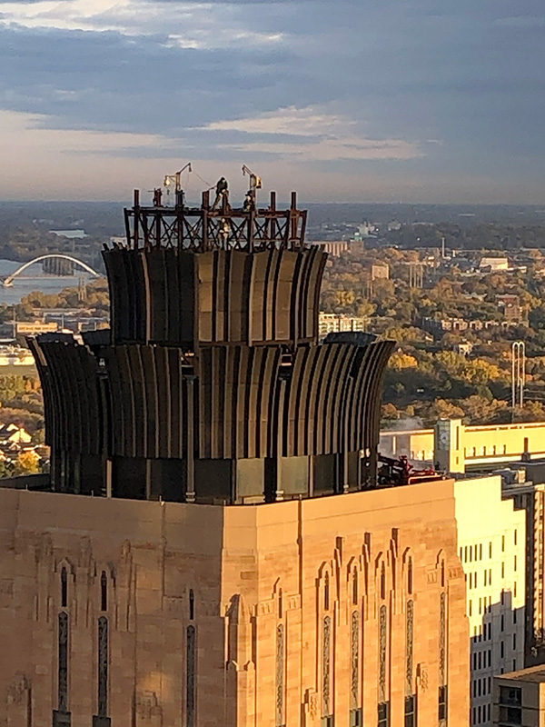 Minneapolis skyline midwest century link tower